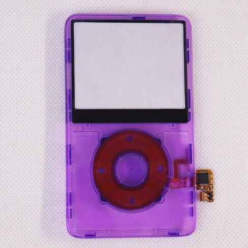 غطاء حماية أمامي من البلاستيك الشفاف باللون الأرجواني مع زر مركزي لعجلة النقر لأجهزة iPod 5th 5.5Gen Video 30GB 60GB 80GB in Saudi Arabia