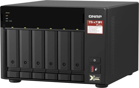 QNAP 6-Bay TS-673A-8G-US (NAS) (Ryzen V1500B, 8GB DDR4, 2X M.2 nVME, 2X 2.5GbE LAN, 2X PCIe x4 Slot, IR, diskless) in Saudi Arabia