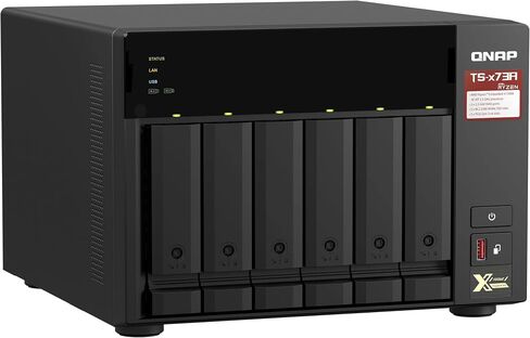 QNAP 6-Bay TS-673A-8G-US (NAS) (Ryzen V1500B, 8GB DDR4, 2X M.2 nVME, 2X 2.5GbE LAN, 2X PCIe x4 Slot, IR, diskless) in Saudi Arabia