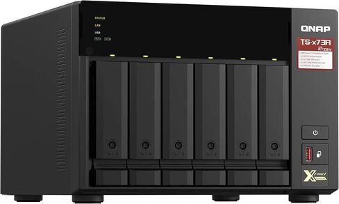 QNAP 6-Bay TS-673A-8G-US (NAS) (Ryzen V1500B, 8GB DDR4, 2X M.2 nVME, 2X 2.5GbE LAN, 2X PCIe x4 Slot, IR, diskless) in Saudi Arabia