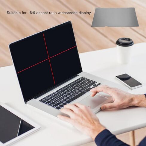 GOWENIC Laptop Privacy Screen Filter for 14" 16:9 Aspect Widescreen Display, Anti Glare Protector Blue Light Filter, Visual Range Within 30 in Saudi Arabia