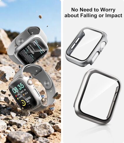 6 Pack Case with Tempered Glass Screen Protector for Apple Watch Series 11 (2025) Series 10 42mm, Ultra-Thin Scratch Resistant Full Protective Hard PC Bumper Cover for iWatch 42mm Accessories in Saudi Arabia