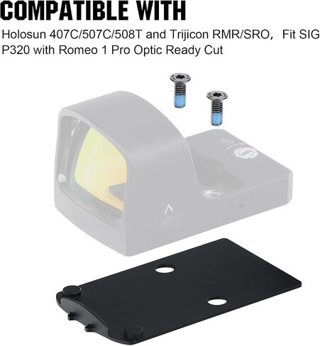ohhunt Optics Adapter Plate for SIG P320 with Romeo 1 Pro Optic Ready Cut and Compatible with Holosun 407C/507C/508T Trijicon RMR/SRO in Saudi Arabia
