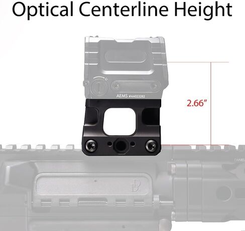 AEMS Mount Riser 2.26″ CNC Aluminum Red Dot Optic Mount for Picatinny Rail Lightweight 2.26″ Riser for AEMS Red Dot and Tactical Optics(BK/FDE) in Kuwait