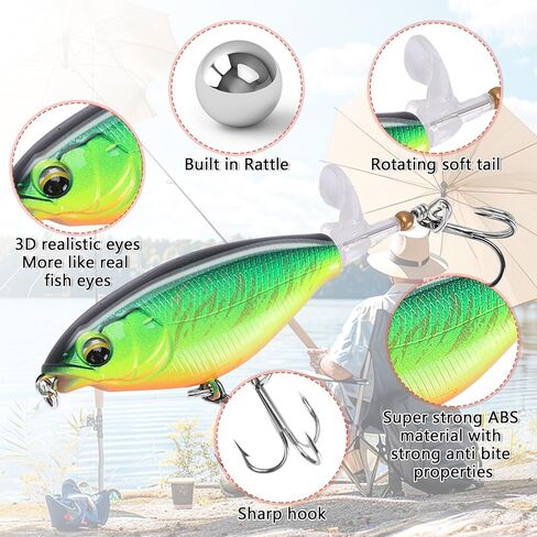 6PCS Swimbait Kit ，Realistic Bait and Surface Bait with Realistic 3D fisheye and Multi Joint Swimming Movements, Perfect for Saltwater and Freshwater Fishing Kits in Kuwait