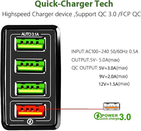 Pro Phone Charger, Mag Volt Pro Phone Charger, 4-Port Wall with Intelligent Temperature Control, for All Phones (Black*2PCS) in Saudi Arabia