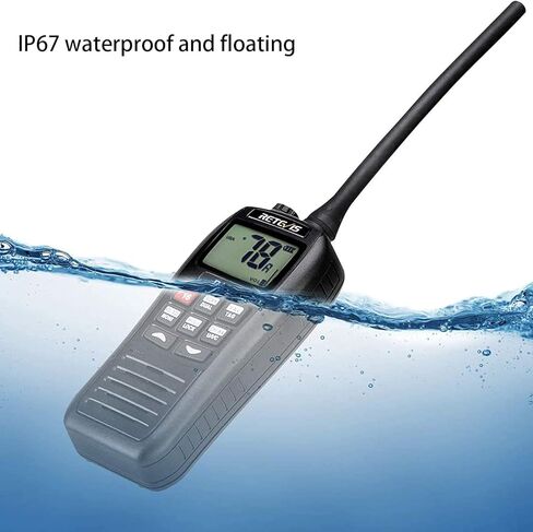 Retevis RM01 Handheld Marine Radio,Marine Two-Way Radios,USB Charging,Floating IP67 Waterproof,NOAA Weather Alert,Ship to Shore Radio for Boats(1 Pack) in Saudi Arabia
