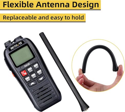 Retevis RM01 Handheld Marine Radio,Marine Two-Way Radios,USB Charging,Floating IP67 Waterproof,NOAA Weather Alert,Ship to Shore Radio for Boats(1 Pack) in Saudi Arabia