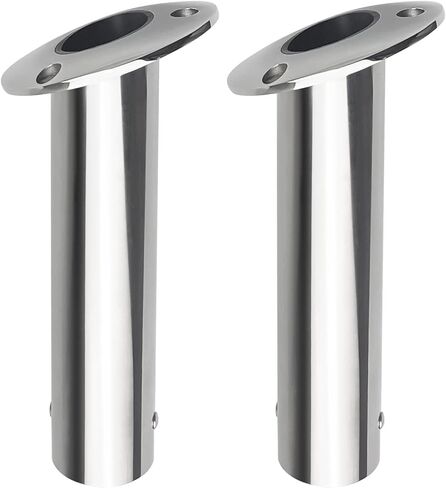 حامل صنارة الصيد 2 عبوة، 316 حامل قضيب من الفولاذ المقاوم للصدأ 15/30/90 درجة لقارب الصيد، حامل فلوش مع غطاء، شديد التحمل in Kuwait