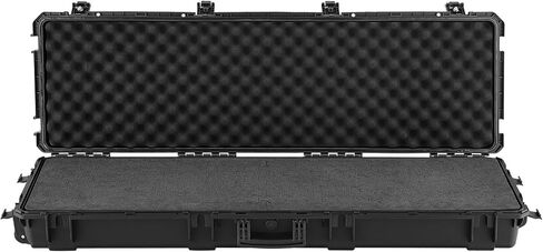VEVOR Rifle Case, Rifle Hard Case with 4 Layers Fully-protective Foams, Detachable XPE Foam, 50 inch Lockable Gun Storage with Wheels, IP67 Waterproof & Dustproof, for Rifle, Shotgun, Black in Saudi Arabia