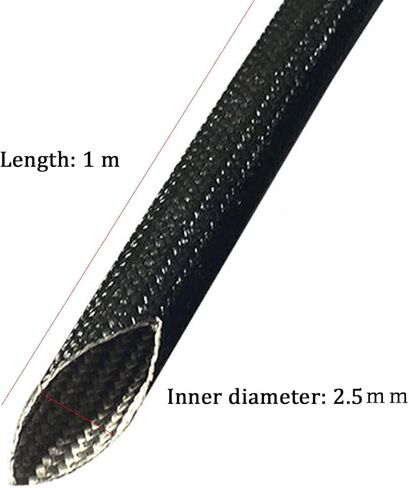 أنبوب من الألياف الزجاجية المصنوعة من السيليكون PVC مع خصائص مثبطة للهب وإطفاء ذاتي، الطول 1 م، 1 مم (الحجم: 7 مم) (الحجم: 2.5 مم) in Kuwait