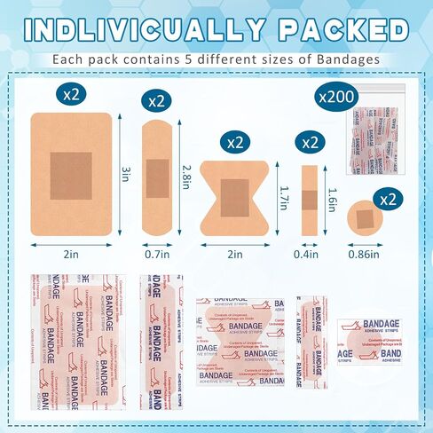Geiserailie 50 Pack Hygiene Kits for Homeless in Bulk Assorted Sizes Fingertip Bandages Waterproof, Individually Wrapped, Homeless Care Package Supplies for Homeless, Nursing Homes, Hotel, Charity in Saudi Arabia
