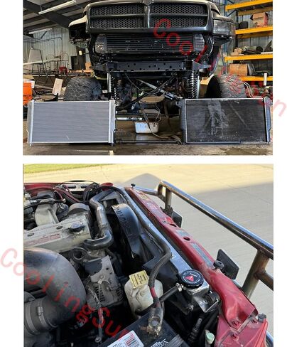 Aluminum Radiator 3 Row for 1994-2002 Dodge Ram 2500 3500 Pickup 5.9L L6 Cummins Turbo Diesel, Crossflow Radiators 1995 1996 1997 1998 1999 2000 2001 in Saudi Arabia