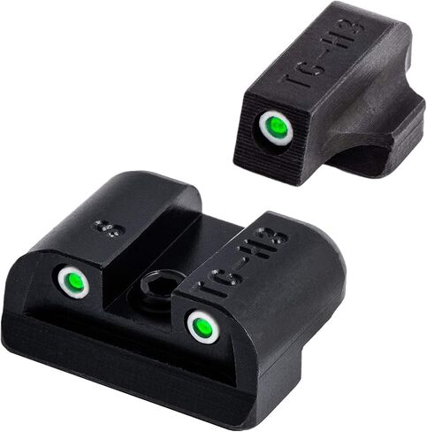 Truglo Tritium Handgun Sight مشاهد ليلية أمامية وخلفية عالية الوضوح مع نقاط بيضاء ونقاط خضراء متوهجة من التريتيوم، متوافقة مع مسدسات Sig Sauer in Saudi Arabia