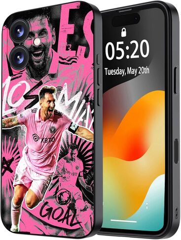 حافظة ZERMU لهاتف iPhone 17، Mess%i Inter Soccer Miam-i #10 حافظة عصرية حماية كاملة من السيليكون الناعم TPU ممتص للصدمات حافظة هاتف لهاتف iPhone 17 6.3 بوصة in Saudi Arabia