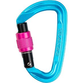 حلقة تسلق Trango Superfly Evo Screwlock - حلقة تسلق خفيفة الوزن، أنف Keylock، 26 كيلو نيوتن، مفردة و3 عبوات، تسلق الصخور in Kuwait