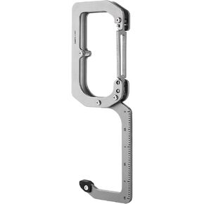 KEEPO LINK 3-in-1 EDC Titanium Carabiner Keychain Clip with Measuring Ruler, 180° Folding Purse Hook for Table & Outdoor Use, OLL01 in Kuwait