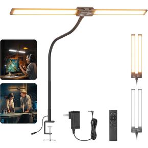 NEEWER Entry Level Version 32" LED Light with Clamp for Desk Home Office Dorm Designer Drafting, 20W Dual Computer Monitor Architect Lamp Bar, Flexible Overhead 2200lux/Remote/5 Modes CRI80+, N21 in Kuwait