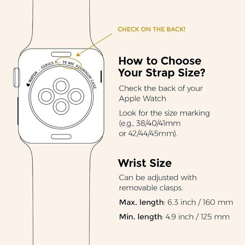 حزام My Pretty - حزام متوافق مع ساعة Apple Watch، حزام بديل من الفولاذ المقاوم للصدأ لساعة iWatch - سهل تغيير الحجم، لا حاجة لأي أداة، يناسب معظم المعصم - السلسلة 1-11، SE وUltra in Kuwait