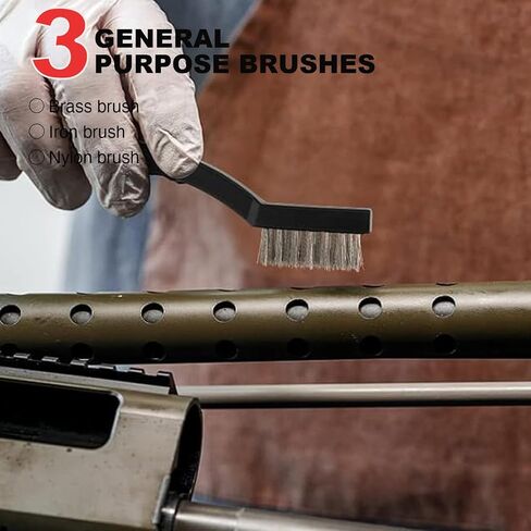 Universal Gun Cleaning Kit of TactiClean for All Caliber Shotguns Rifles and Pistols Cleaning Kit with Brass Rods and Portable Case, Hunting Gun Cleaning Accessories for Men in Saudi Arabia