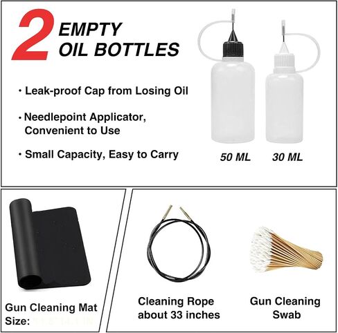 Universal Gun Cleaning Kit of TactiClean for All Caliber Shotguns Rifles and Pistols Cleaning Kit with Brass Rods and Portable Case, Hunting Gun Cleaning Accessories for Men in Saudi Arabia