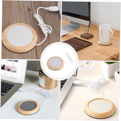 Zerodeko USB قاعدة تسخين قاعدة معدنية ثابتة درجة حرارة كوب المشروبات أكثر دفئًا للقهوة والشاي والحليب وسادة تدفئة محمولة للمنزل والسفر، لون عشوائي in Kuwait