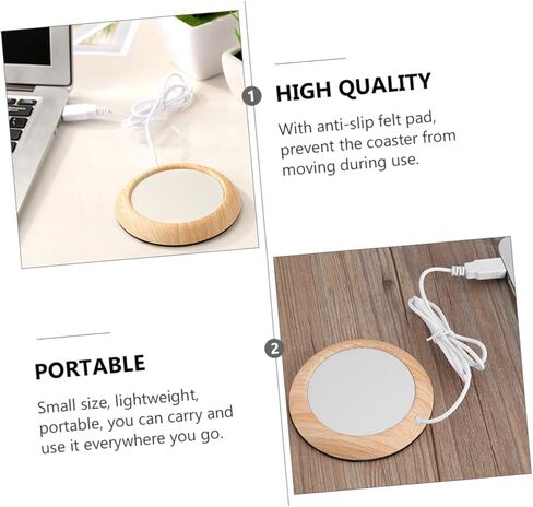 Zerodeko USB قاعدة تسخين قاعدة معدنية ثابتة درجة حرارة كوب المشروبات أكثر دفئًا للقهوة والشاي والحليب وسادة تدفئة محمولة للمنزل والسفر، لون عشوائي in Kuwait