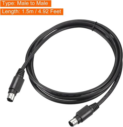 PS/2 Mouse and Keyboard Extension Cable 6 Pin 4.92 Feet Male to Male for PC,Black in Saudi Arabia