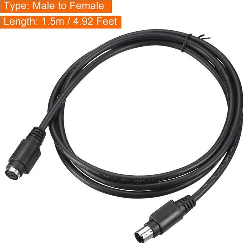 PS/2 Mouse and Keyboard Extension Cable 6 Pin 4.92 Feet Male to Female for PC,Black in Saudi Arabia