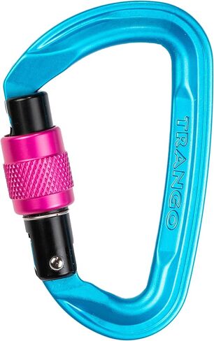 حلقة تسلق Trango Superfly Evo Screwlock - حلقة تسلق خفيفة الوزن، أنف Keylock، 26 كيلو نيوتن، مفردة و3 عبوات، تسلق الصخور in Kuwait