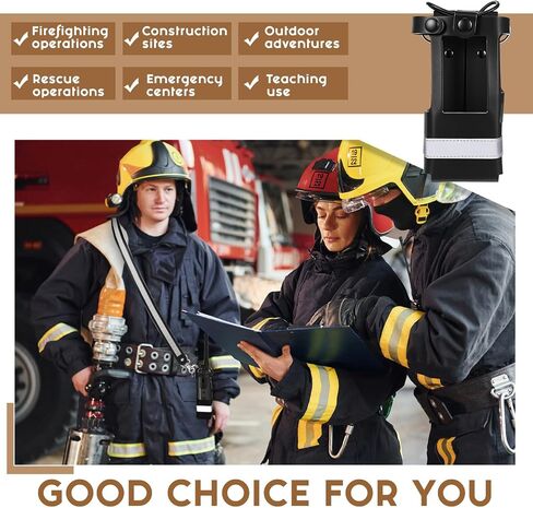Radio Strap Firefighter Leather Radio Holster Bundle Set Includes Holster, Strap, sway Tape, Cord Keepers for Firefighters EMS EMT Polices (Classic) in Saudi Arabia