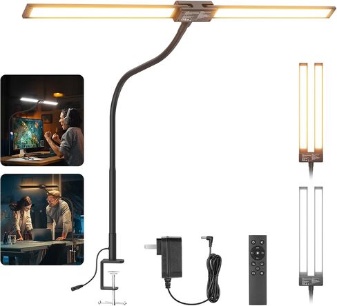 NEEWER إصدار مستوى الدخول 32 بوصة مصباح LED مع مشبك لصياغة مصمم مكتب المنزل والمكتب والسكن، شريط مصباح مهندس معماري بشاشة كمبيوتر مزدوجة 20 وات، رأس مرن 2200 لوكس/جهاز تحكم عن بعد/5 أوضاع CRI80+، N21 in Saudi Arabia