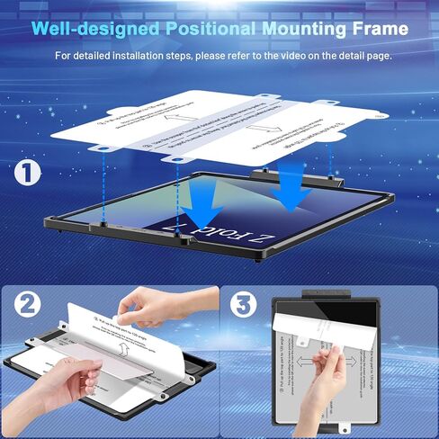[مجموعتان من 6 قطع] واقي شاشة متوافق مع هاتف Galaxy Z Fold 7 5G، 2 طبقة داخلية من مادة TPU + 2 زجاج مقسى خارجي + 2 واقي عدسة كاميرا مع إطار موضعي، خالٍ من الفقاعات in Kuwait