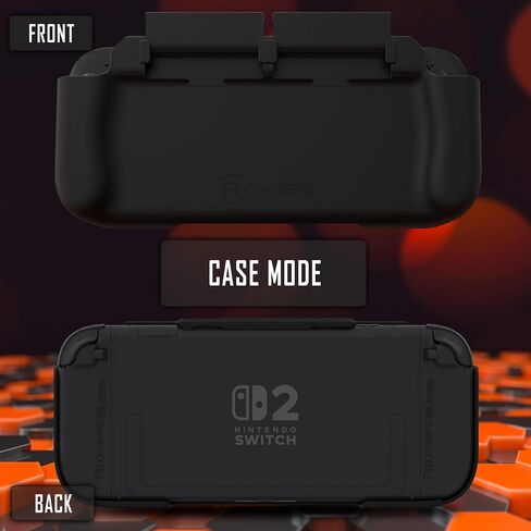 OmniGrip 3-in-1 Reversible Case, Grip, & Cart Storage Accessory Compatible With The Nintendo Switch 2 (Black) in Saudi Arabia