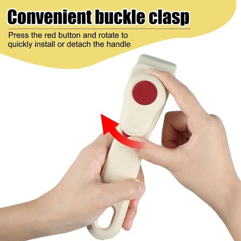MiOYOOW Removable Pan Handle, Anti-Scald Detachable Pot Handle Anti-Slip Replacement Cookware Handles with Hanging Hole for Home Kitchen Camping Picnic in Saudi Arabia