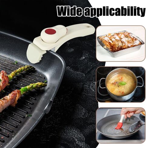 MiOYOOW Removable Pan Handle, Anti-Scald Detachable Pot Handle Anti-Slip Replacement Cookware Handles with Hanging Hole for Home Kitchen Camping Picnic in Saudi Arabia