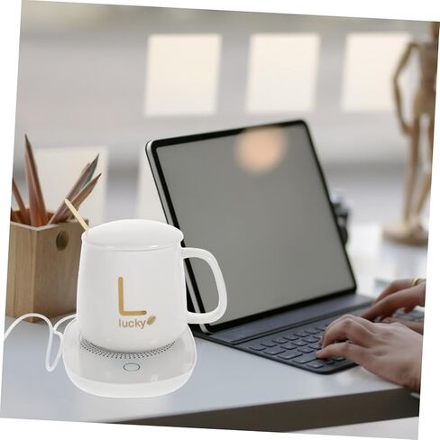Zerodeko USB تسخين كوب القهوة دفئا 55 درجه مئوية ترموستات لمشروبات الحليب السيراميك شرب دفئا السيارات اغلاق مكتب السفر جهاز تسخين حليب الطفل in Kuwait