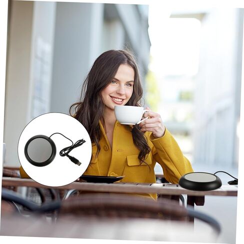 وسادة عازلة لتدفئة القدح USB من Luxshiny لتدفئة الأكواب المنزلية والمكتبية، تصميم أنيق للحفاظ على المشروبات دافئة طوال اليوم in Kuwait