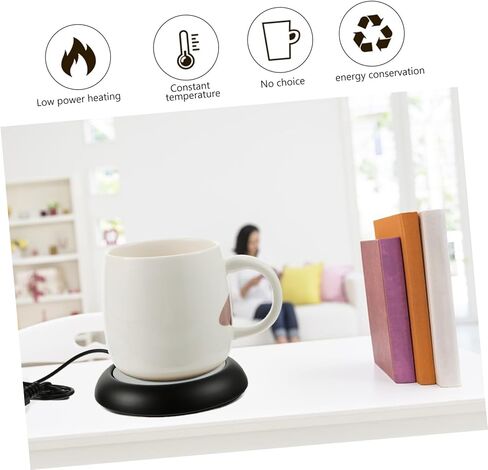 وسادة عازلة لتدفئة القدح USB من Luxshiny لتدفئة الأكواب المنزلية والمكتبية، تصميم أنيق للحفاظ على المشروبات دافئة طوال اليوم in Kuwait