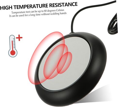 وسادة عازلة لتدفئة القدح USB من Luxshiny لتدفئة الأكواب المنزلية والمكتبية، تصميم أنيق للحفاظ على المشروبات دافئة طوال اليوم in Kuwait