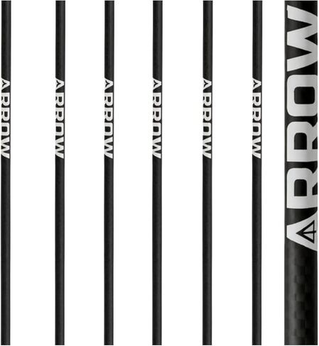 Tooth Of The Arrow - The Arrow - Bare Hunting Arrow Shafts, Available in 300 and 350 Spine. Premium 3k Carbon Weave for DIY Bowhunters, Avaliable in 6 Pack in Saudi Arabia