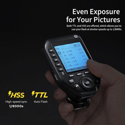 Godox XProII-S Wireless Flash Trigger for Sony Camera, Xpro-S Upgrade Version, 1/8000s HSS TTL Convert-Manual TCM Function Flash Transmitter Compatible with Sony A7IV A7C A7M4 A7R A7RIII in Saudi Arabia