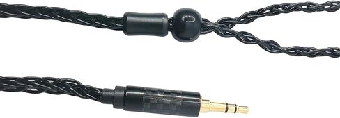 كابل بديل لسماعات الأذن HiFi 8 كور مطلي بالفضة والنحاس لسماعات Shure SE315 SE846 SE425 TIN Audio T2 Pro T3 (أسود، MMCX 4.4 مم) in Saudi Arabia