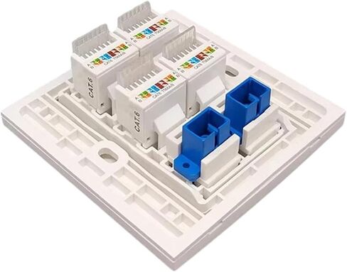 4-Prong CAT6 RJ45 إيثرنت LAN موصل لوحة الحائط 86x86 مللي متر مع 2 منافذ SC UPC الألياف SC-SC لوحة الشبكة الإناث in Kuwait