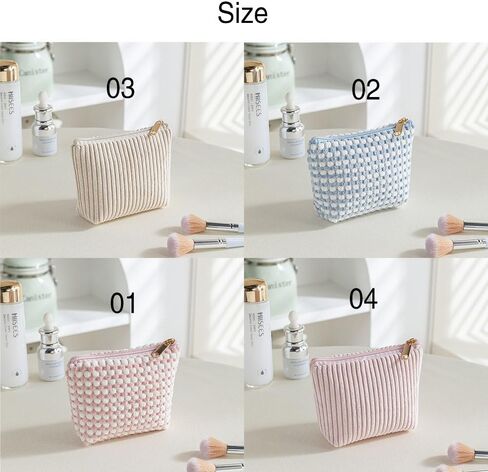 Women's Makeup Bag, Velvet Corduroy Makeup Bag, Elegant Clutch, Lipstick Organizer, Suitable for Travel, Parties, and Everyday Use. in Saudi Arabia