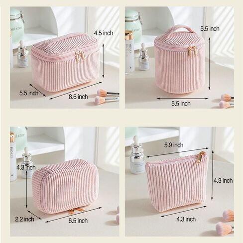 Women's Makeup Bag, Velvet Corduroy Makeup Bag, Elegant Clutch, Lipstick Organizer, Suitable for Travel, Parties, and Everyday Use. in Saudi Arabia