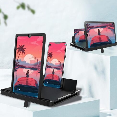 Big Screen Phone Magnifier, 2026 New HD Screen Expander, 10in Foldable Phone Stand with MovieScreen Amplifier for Travel, Portable 3D MagnifyingScreen for Elderly-10in in Saudi Arabia