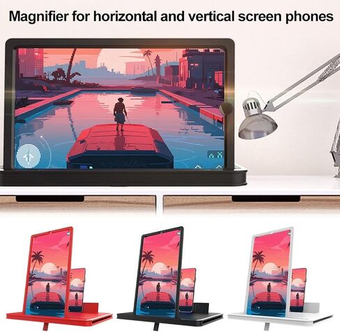 Big Screen Phone Magnifier, 2026 New HD Screen Expander, 10in Foldable Phone Stand with MovieScreen Amplifier for Travel, Portable 3D MagnifyingScreen for Elderly-10in in Saudi Arabia
