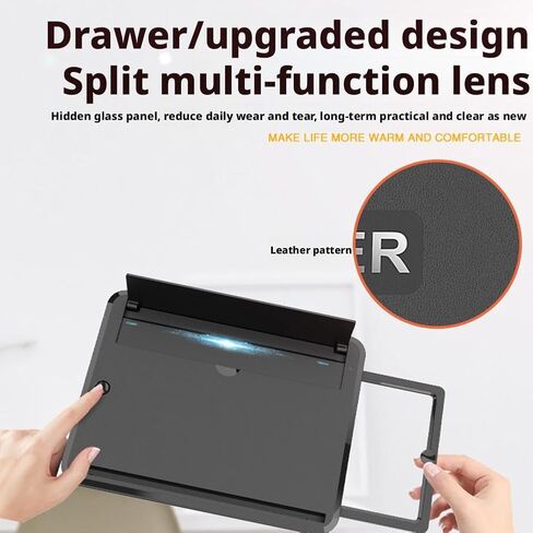 Big Screen Phone Magnifier, 2026 New HD Screen Expander, 10in Foldable Phone Stand with MovieScreen Amplifier for Travel, Portable 3D MagnifyingScreen for Elderly-10in in Saudi Arabia