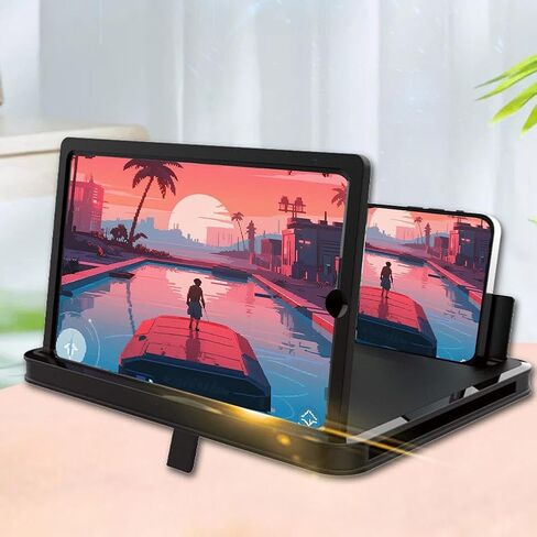 Big Screen Phone Magnifier, 2026 New HD Screen Expander, 10in Foldable Phone Stand with MovieScreen Amplifier for Travel, Portable 3D MagnifyingScreen for Elderly-10in in Saudi Arabia